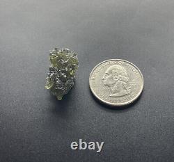 Natural Moldavite Besednice 13.65ct Mantle Piece Certificate of Authenticity