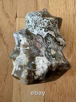 Natural Ocean Jasper Flame Quartz Crystal 1.8lb