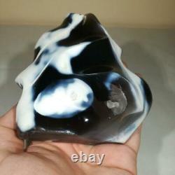 Natural Orca AGATE Blue Agate Flame Polished Freeform Display Piece 1kg