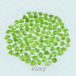 Natural Peridot Loose Gemstone Bright Green Crystal Rough Stone Jewelry Making