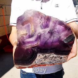 Natural Rainbow Fluorite Crystal Slab Quartz Piece Healing Specimen Stone 4.56LB