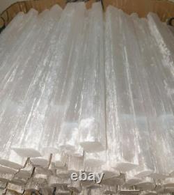 Natural Selenite Wand Bar Stick 30cm A+ Grade Wholesale 3-7 Pieces Per Kg