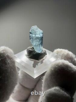 Natural Terminated Vietnam Aquamarine (2) Piece Lot Saturated Crystal Gem Blue