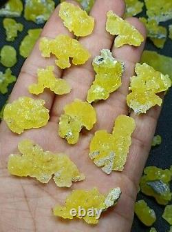 Natural Yellow Color Brucite Crystals & Clusters with nice color 95 pieces lot