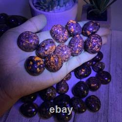 Natural Yooperlite Tumbled Stones UV Reactive Fluorescent sodalite Crystal Gift