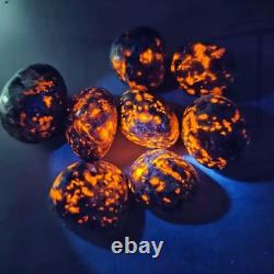 Natural Yooperlite Tumbled Stones UV Reactive Fluorescent sodalite Crystal Gift