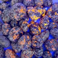 Natural Yooperlite Tumbled Stones UV Reactive Fluorescent sodalite Crystal Gift