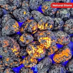 Natural Yooperlite Tumbled Stones UV Reactive Fluorescent sodalite Crystal Gift
