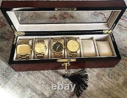 Nixon Watch Collection WOLF Savoy 6-piece burl wood storage watchbox included
