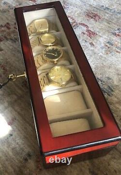 Nixon Watch Collection WOLF Savoy 6-piece burl wood storage watchbox included