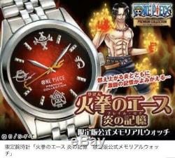 ONE PIECE Ace Fire Limited Official Memorial Watch Quartz Premium Anime Japan EX