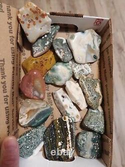 Ocean jasper tumbled stones 16 pieces
