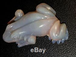 Opal Frog Carving. 18.5 cts natural australian lightning ridge. Large piece