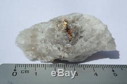 Or natif dans quartz La gardette Isère France. Pièce de 5 cm