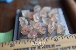 Oregon Sunstone Rough Crystals for cut, 18 piece 146 ct