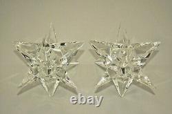 Original Vintage ROSENTHAL Studio Crystal Glass Star Candle Holders 5 Piece Set