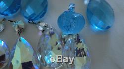 Over 40 Piece Crystal Drops All For Chandelier Turquoise Blue & More