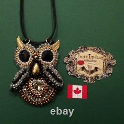 Owl pendant crystal necklace wicca talisman rare magic amulets charm wisdom luck