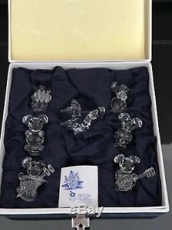 PERCIOSA CRYSTAL MUSICAL BEARS in ORIGINAL BOX with CERTIFICATE 7piece set