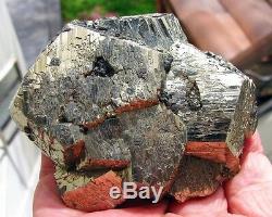 PYRITE BRILLIANT PENTADODECAHEDRAL CRYSTALS on MATRIX PERU. OUTSTANDING PIECE