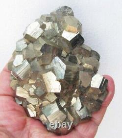 PYRITE BRILLIANT PENTADODECAHEDRAL CRYSTALS on MATRIX from PERU. WONDERFUL PIECE
