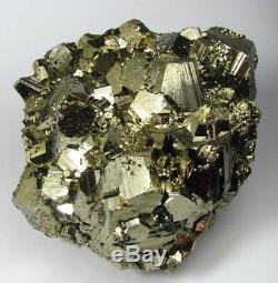 PYRITE SHINING PENTADODECAHEDRAL CRYSTALS from PERU. MASTER PIECE