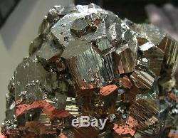 PYRITE SHINING PENTADODECAHEDRAL CRYSTALS from PERU. MASTER PIECE