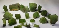 Peridot Crystals/ Specimens Lot (20 Pieces) from Supat Valley