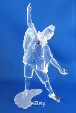 Pierrot Masquerade Figurine by Swarovski Crystal Austria Complete 3 Piece Set