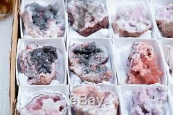 Pink Amethyst Geode Lot Of 18 Pieces From Neuquen Argentina