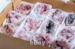 Pink Amethyst Geode Lot Of 18 Pieces From Neuquen Argentina