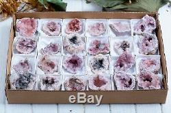 Pink Amethyst Geode Lot Of 24 Pieces From Neuquen Argentina
