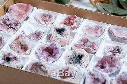 Pink Amethyst Geode Lot Of 24 Pieces From Neuquen Argentina