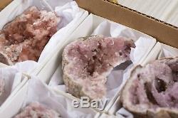 Pink Amethyst Geode Lot of 18 Pieces