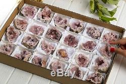 Pink Amethyst Geode Lot of 24 Pieces