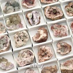 Pink Amethyst With Calcite Inclusions From Argentina / 35-piece Flat