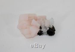 Pink Mangano Calcite Quartz Crystals & Sphalerite Peru Show Piece Quality