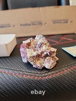 Pink Tourmaline Crystal Cluster Natural Brazil Franklin Mineral Museum Piece