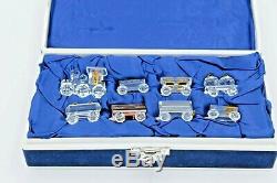 Preciosa Crystal Train set of 8 Pieces with Original Box