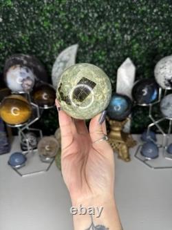 Prehnite Sphere 164 Crystal Spheres, Statement Piece