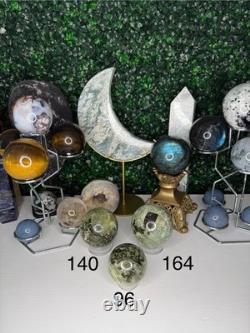 Prehnite Sphere 164 Crystal Spheres, Statement Piece