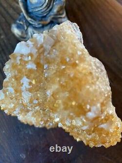 Premium High Grade Citrine Druzy 83 Mini Geode Cluster Piece 604g H10xW10xD6.5cm