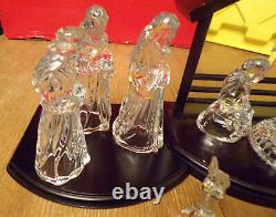 Princess House Germany 24% Lead Crystal 13-piece Nativity, 3 pc Creche stable Set
