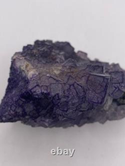 Purple Cubic Fluorite Crystal Cluster! Self Standing & Double Sided! See