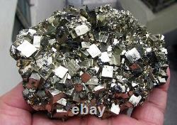 Pyrite Brilliant Cubic Crystals, Sphalerites & Calcites Peru. Wonderful Piece