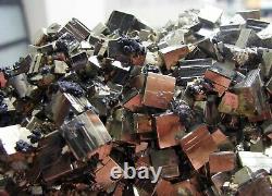 Pyrite Brilliant Cubic Crystals, Sphalerites & Calcites Peru. Wonderful Piece