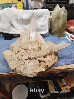 Quartz Crystal Cluster 16.5 Lbs Beautiful Piece