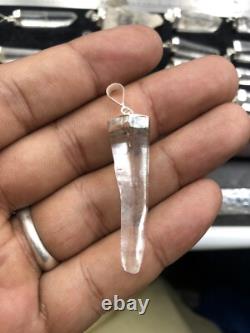 Quartz Crystal Pendant With Silver Good Quality 100 Pieces 10 Mm To 18 Mm Size