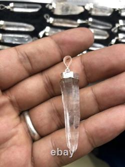 Quartz Crystal Pendant With Silver Good Quality 100 Pieces 10 Mm To 18 Mm Size