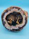 Quartz Geode Crystal Rock With Scene Of Play Figurines Inside Of It Cool Piece